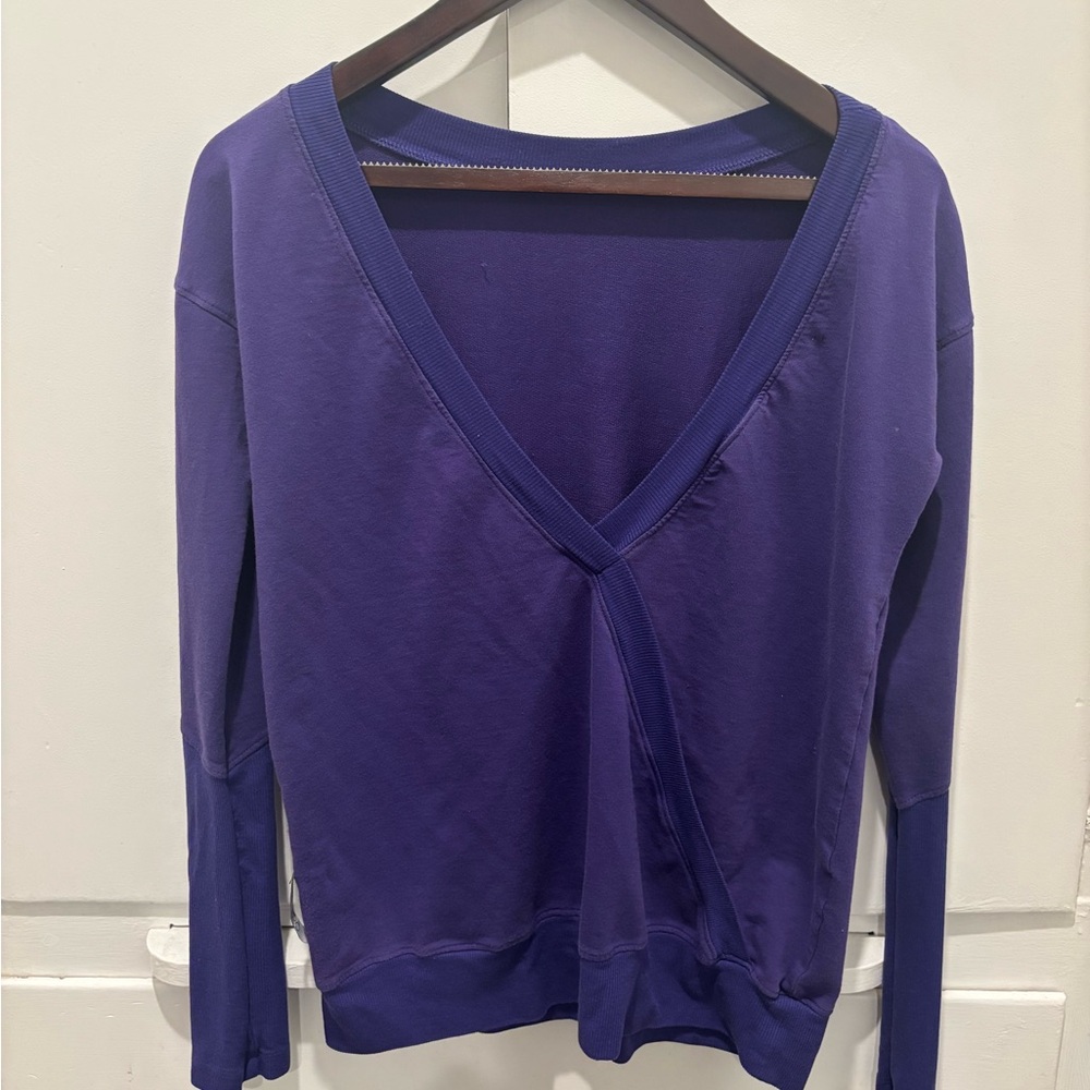 Splits59 purple workout coverup with open back